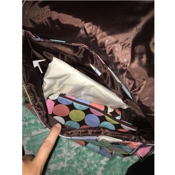 Kalencom Laminated Disco Polka Dot Diaper Bag NEW - Picture 7 of 8